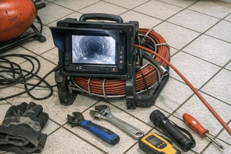 Moderne Kamera für Inspektion der Rohrleitungen