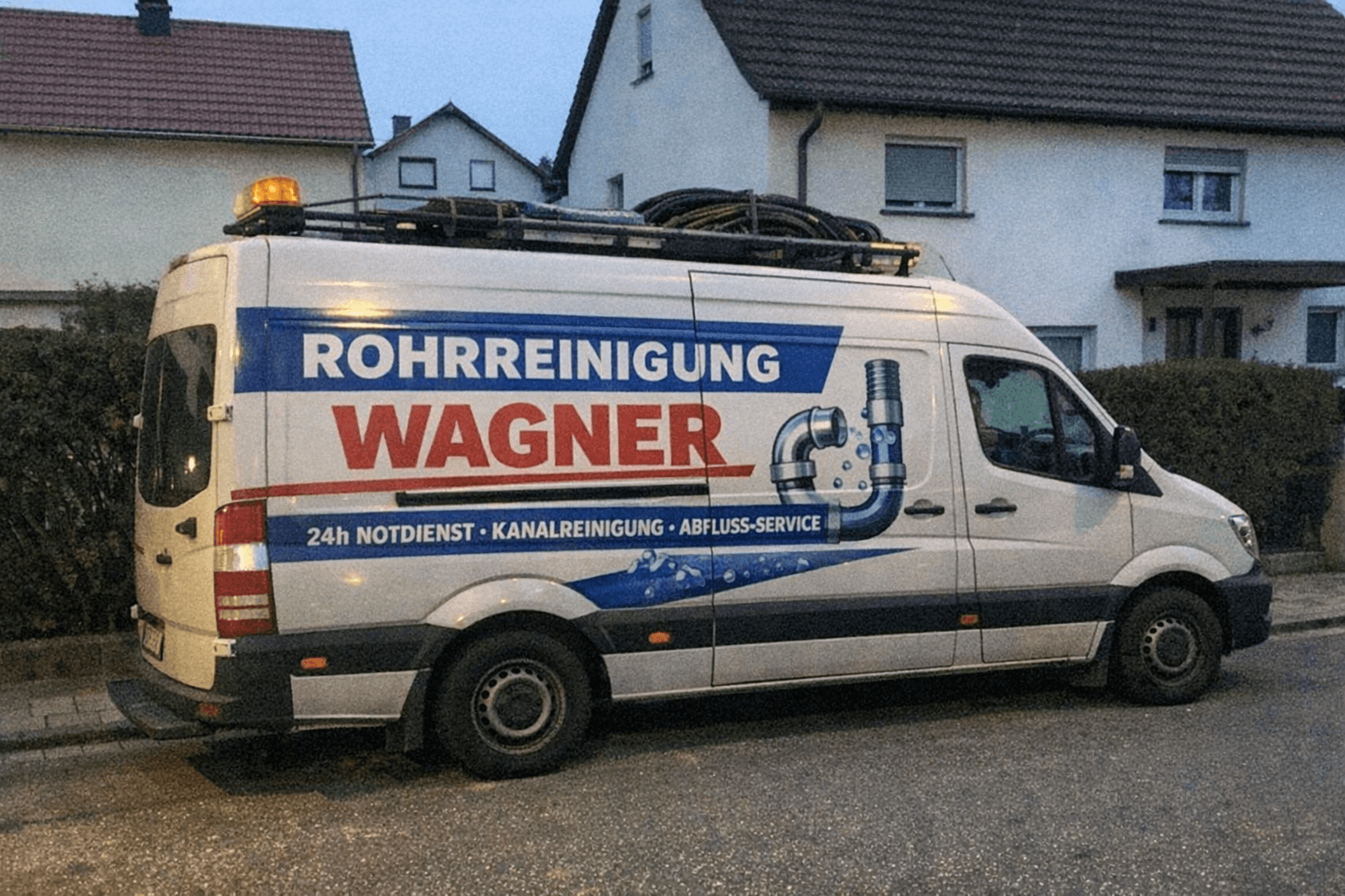 Voll ausgestattetes Einsatzfahrzeug in der Nachbarschaft